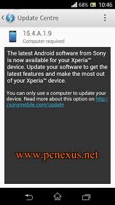 Xperia M 15 4 A 1 9 Ota Notification Latest Android Sony Xperia Sony