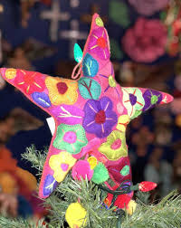 Modern, traditional, eclectic, rustic, glam, farmhouse, country Embroidered Star Tree Topper Shop Southwest Detroit