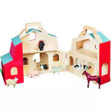 Melissa Doug Fold Go Barn With 7 Animal Play Figures Target Farm Animal Toys Wooden Barn Pet Toys