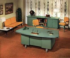 The Way Offices Used To Look Vintage Office Furniture And Sleek Mid Century Modern Desks From 1959 Mid Century Modern Office Vintage Office Furniture Mid Century Modern Furniture Plans