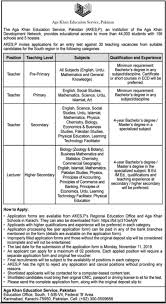 Agha Khan Education Service Pakistan Jobs For Teacher Lecturer And Others October 2019 Jobs For Teachers Medical Jobs Teaching Vacancies