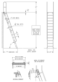 Ships ladder to a cozy loft. M75 75 Ships Ladder Alaco Ladder