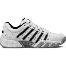 All our tennis & padel products have a manufacturer. K Swiss Mens Bigshot Light Ltr Omni Tennis Shoes White Black Silver Tennisnuts Com