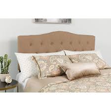 A dramatic bedroom focal point, this headboard combines a camelback silhouette with an open trellis weave with. Flash Furniture Cambridge Tufted Upholstered Headboard Queen Camel Walmart Com Walmart Com