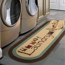 Ottomanson Laundry Mat Runner Rug Brown 20 X59 Oval Walmart Com Laundry Mat Laundry Room Rugs Laundry Room Decor