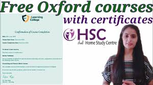 Oxford University Free Courses With Certificates Free Online Courses With Certificates Youtube