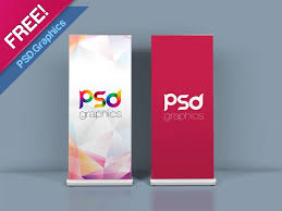 Roll Up Banner Mockup Template