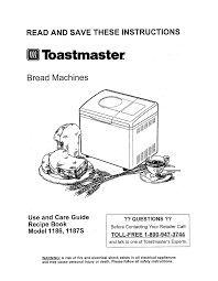 Are you running out of recipe ideas and would like to try out something new? Https Www Manualshelf Com Manual Toastmaster 1186 Bread Maker User Manual Html