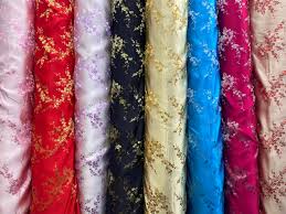 Buy Chinese Flower Plum Blossom Brocade, 45" Wide, Non-stretch, Sells/price  by the Yard Online in India