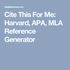 Cite This For Me Harvard Apa Mla Reference Generator Reference Generator Harvard Referencing Citing A Book