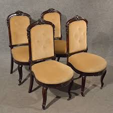The front and back of chair has a hand stenciled fleur de lis and no 10 on it. Antique Upholstered Dining Chairs Quality Set 4 English Victorian Mahogany C1890 351412 Sellingantiques Co Uk