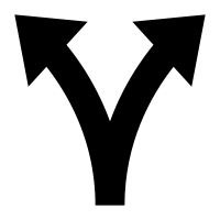 È una scissione sulla strada dell'evoluzione. Split Road Icons Download Free Vector Icons Noun Project