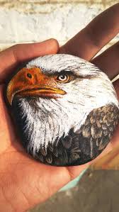 Pin By Shari Figgins On Eagle Rocks Diamonds In The Rough Painted Rock Animals Eagle Painting Rock Painting Art
