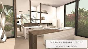 In this article i'll be showcasing some of the most creative and original custom content kitchen sets created for the sims. The Sims 4 Tutorial No Cc Modern Oasis Kitchen Modern Kitchen Design Speedbuild Youtube