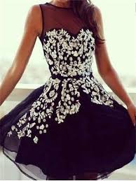 Short Homecoming Dress Black Princess Homecoming Dress White Lace Flower Appliqu Homecoming Dresses Short Black Prom Dress Short High Neck Homecoming Dresses