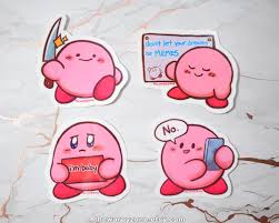 Kirby Memes Vinyl Sticker Packs Etsy