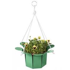 Steel Flower Petals In Metal Hanging Planter 8 In 68 Steel Flowers Hanging Planters Metal Hanging Planters