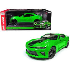 Archived diecast 1/18 scale models by american muscle, ertl, gmp, sun star, yat ming and highway 61 of cars like impala, chevrolet, chevy, camaro, nova, yenko. 2017 Chevrolet Camaro Ss Green Limited Edition To 1002 Pieces Worldwide 1 18 Diecast Model Car By Autoworld Target