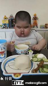 Fat Chinese Funny Kid Eating Chinese Fat Baby Angry Fatty Kid On Make A Gif