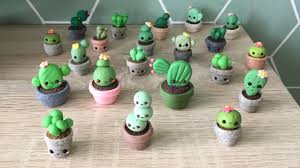 Cactus plants can get prickly when repotting them. I Recently Started A New Hobby Polymer Clay I Made A Whole Lot Of Tiny Plants And Cactuses To Practice Crafts