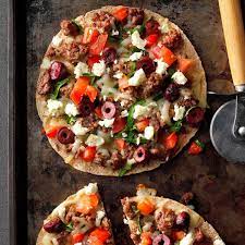 Mini Mediterranean Pizza Recipe Mediterranean Pizza Recipes Beef Recipes