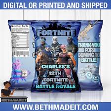 Scopri ricette, idee per la casa, consigli di stile e altre idee da provare. Excited To Share This Item From My Etsy Shop Fortnite Chip Bag Fortnite Battle Royale Fortnite Birthday Chip Bag Fortni Candy Labels Chip Bags Custom Bags