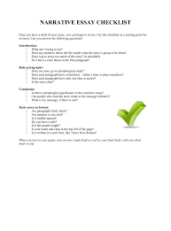 This is where you can just let it all go. Narrative Essay Checklist