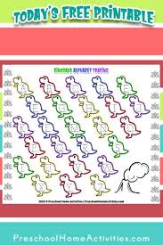 Alphabet dinosaur poster print by dinosaurs doing stuff, the perfect gift for £10.00! Dinosaur Alphabet Tracing Worksheet Free Printable