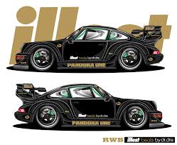 Www Dubmagazine Com Home Images Stories Illest Beats Pandora One Rwb Porsche Render Jpg Porsche Art Cars Car Drawings