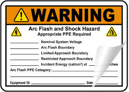 Write On Warning Arc Flash And Shock Hazard Label