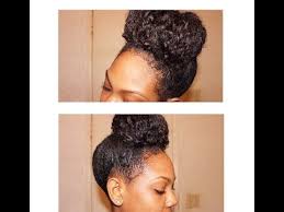 How To Fake A Big High Bun On Natural Hair Without Extensions Tutorial Natural Hair Styles Natural Hair Bun Styles Natural Hair Tutorials