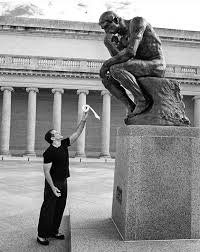 Robin Williams Offering Toilet Paper To The Thinker Ca 1990s Robin Williams The Thinker Statue Robin