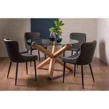 Buy grey round tables and get the best deals at the lowest prices on ebay! Goya Light Oak Cezanne Round Dining Set Home Furniture Home Origins