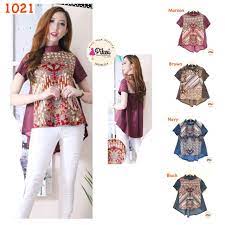 Baju batik wanita model dress kebaya klasik 2. Baju Batik Modern Atasan Batik Asimetris Batik Cewek Murah Kerja Kantor 1021 Fesyen Wanita Pakaian Wanita Atasan Di Carousell