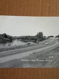 Vintage Postcard Highway 10 Going North Into Elk River Mn Old Iron Bridge Across The Mississippi River Elk River Vintage Postcard Mississippi River