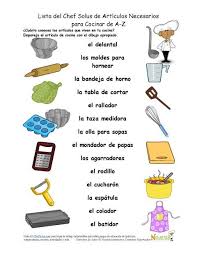 4 tortillas de maiz aceite de oliva y sal 1 taza de calabacín cortado en taquitos 1/2 cebolla mediana troceada 1 diente de ajo machacado 1 chile/pimiento verde fresco grande troceado y sin semillas 1 frasco de jalapeño en. Hoja De Actividades De Emparejar Los Utensilios De Cocina Cocina Para Ninos Taller De Cocinar Con Ninos Cocina Para Ninos