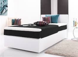 Funktionspolsterbett Boxspringbett Doppelbett Polsterbett Bett 120 Weiss Schwarz