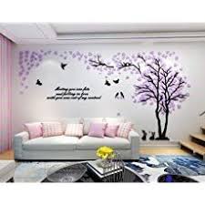 Alicemall Stickers Arbre Mural 3d Autocollants En Acrylique Avec Des Feuilles Multicolores Pour Decoration De La Maison Sty Home Decor Decor Home Decor Decals