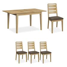 All tables fold flat for quick, easy storage. Kenwood 120cm Compact Extending Dining Table With 4 Ladder Back Dining Chairs All Dining Ranges Fishpools