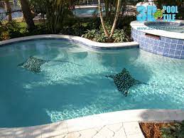 Inlays v620050 infotile 6 x 6 5 ft printed vinyl depth markers $16.49. 3d Pool Tile Spotted Rays Swimming Pool Tiles Diy Swimming Pool Swimming Pool Construction