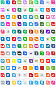 Download Font Icons Social Media 1 Color Font Ttf Otf 120 Icons Elharrak Fonts 2019 Social Media Icons Free Social Icons Social Media