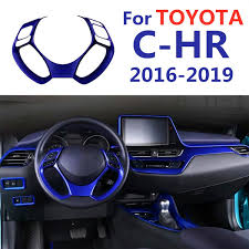 Check out our blue toyota selection for the very best in unique or custom, handmade pieces from our shops. Car Interior Steering Wheel Cover Trim Blue Frame Garnish For Toyota C Hr Chr 2016 2017 2018 2019 Wish