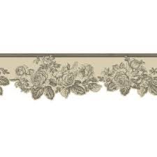 Black And Silver Wallpaper Border Sanitas 5 3 4 Metallic Rose Prepasted Wallpaper Border Wallpaper Companies Black And White Wallpaper Wallpaper Border