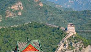 Man hat ein längeres stück der mauer gesehen, auc. Die Chinesische Mauer Bei Peking