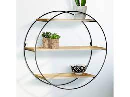 Elle va ajouter de la modernité à votre pièce avec simplicité. Etagere Murale Ronde Lily 3 Niveaux Bois Et Metal Design Industriel Vente De Id Market Conforama