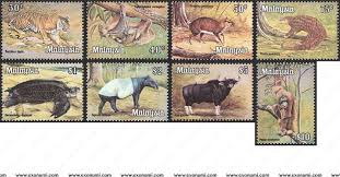 There are around 361 mammals species, 250 reptile species, and 150 frog species found in malaysia. Malaysia National Animal Definitive Series 1979 Mnh