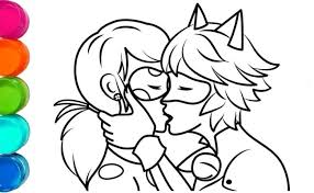 Miraculous ladybug coloring book pages video for kids, episode #21. Miraculous Ladybug Coloring Pages How To Draw And Color Ladybug And Adrien Cat Noir Coloring Book Cute766