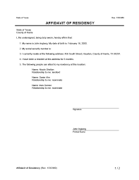 Dear hr manager, my name is gus mcintosh and i am a dedicated employee of kevian industries for five years. Affidavit Of Residence Create An Affidavit Of Residence Template