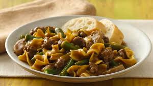 Green Bean And Beef Pasta Supper Recipe Dinner With Ground Beef Beef Dinner Beef Pasta