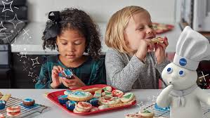 The giggly mascot of the baking company showed up to laura's house in the mission was a success. The Doughboy S Favorite Place To Put Kids In Charge Kids Cookie Tray Pillsbury Com